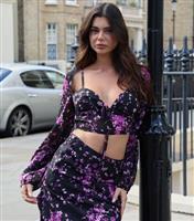 Women's Purple Floral Textured Crop Top WKNDGIRL New Look