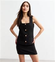 Women's Black Boucl Mini Skirt New Look