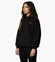 Women's Black Relaxed Pullover Logo Hoodie Gym King New Look