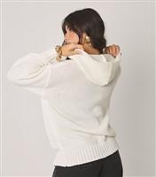 Women's Cream Knit Hoodie WKNDGIRL New Look