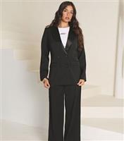 Women's Black Double Breasted Suit Blazer WKNDGIRL New Look
