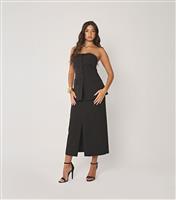 Women's Black Slit Detail Pencil Skirt WKNDGIRL New Look