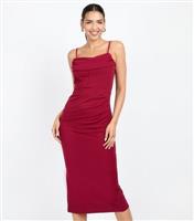 Women's Red Corset Midi Dress Little Mistress New Look