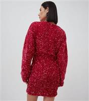 Women's Red Sequinned Mini Dress WKNDGIRL New Look