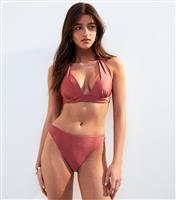 Women's Pink Hipster Bikini Bottoms New Look