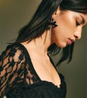 Women's Black Lace Long Sleeve Mini Dress New Look