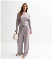 Women's Mink Soft Touch Wide Leg Trousers New Look