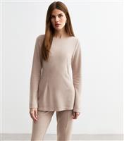 Women's Mink Soft Touch Darted Long Sleeve Top New Look