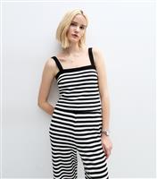 Women's Black Textured Stripe Cropped Vest New Look