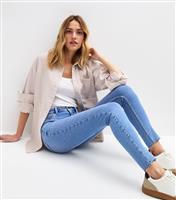 Women's Blue Hallie Disco Skinny Leg Jeans New Look