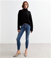 Women's Blue Mid Rise Skinny Jeans New Look