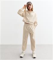 Girls' Stone Cuffed Jersey Joggers New Look