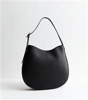 Black Faux Leather Shoulder Bag New Look