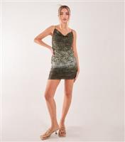 Women's Khaki Ombre Mini Dress Pink Vanilla New Look