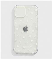 White Sparkle Ditsy Flower iPhone Case Skinnydip New Look