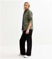 Women's Tall Khaki Four Pocket Shacket New Look
