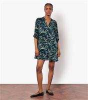 Women's Green Swing Shirt Mini Dress Apricot New Look