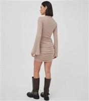 Women's Stone Rib High Neck Mini Dress WKNDGIRL New Look
