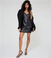 Women's Black Sequined Mini Dress WKNDGIRL New Look