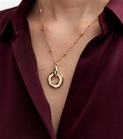 Gold Tone Ball Chain Pendant Necklace New Look