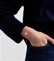 Silver Tone Heart Tag Bracelet New Look