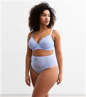 Women's Plus Size Blue Lace Non Padded Bra Curves New Look