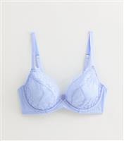 Women's Blue DD+ Lace Non Padded Bra New Look