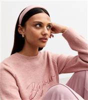 Pink Satin Padded Headband New Look