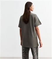 Women's Grey Halloween Rolling Stones Logo Print Jersey T-Shirt New Look
