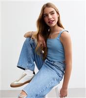 Girls' Square Neck Cropped Cami Top New Look