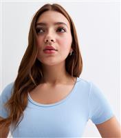 Girls' Blue Scoop Neck Baby Tee New Look