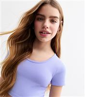Girls' Lilac Scoop Neck Baby Tee New Look