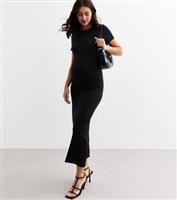 Women's Maternity Black Jersey Midi Dress New Look