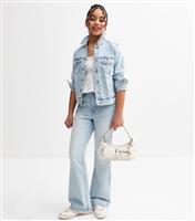 Girls' Light Blue Bleach Flared Leg Jeans New Look