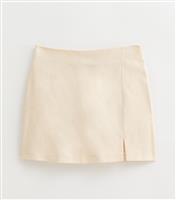 Women's Petite Stone Hem Slit Mini Skirt New Look