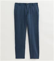 Men's Dark Blue Regular Tapered Leg Linen Blend Trousers New Look