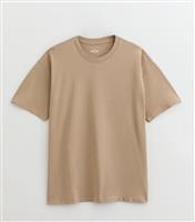Men's Tan Regular Jersey T-Shirt New Look