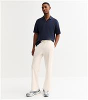 Men's Off White Relaxed Straight Leg Jersey Joggers New Look