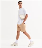 Men's Tan Relaxed Jersey Shorts New Look
