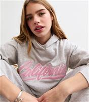 Girls' Grey California Pullover Hoodie New Look