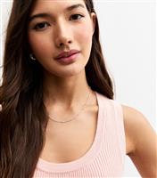 Women's Pink Ribbed Scoop Neck Lightweight Knit Vest New Look
