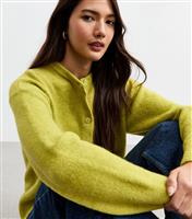Women's Green Crew Neck Cardigan New Look
