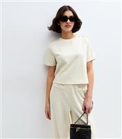 Women's Cream Boucl Short Sleeve Top New Look