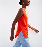 Women's Orange Textured Round Neck Vest New Look