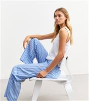 Women's Blue Vest and Boxer Wide Leg Trousers Set New Look