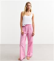 Women's Pink Vest and Boxer Wide Leg Trousers Set New Look