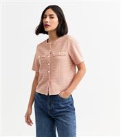 Women's Mink Textured Button Up Top New Look