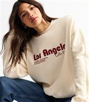 Women's Off White Los Angeles Embroidered Sweatshirt New Look