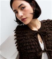 Women's Black Loop Knit Waistcoat New Look