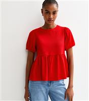 Women's Tall Red Tie Back Flared Hem Top New Look